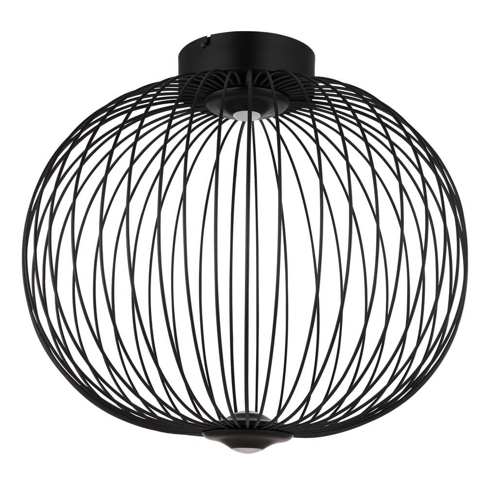 Black ceiling lamp Galway single cage Ø 50cm Globo 9007371468331