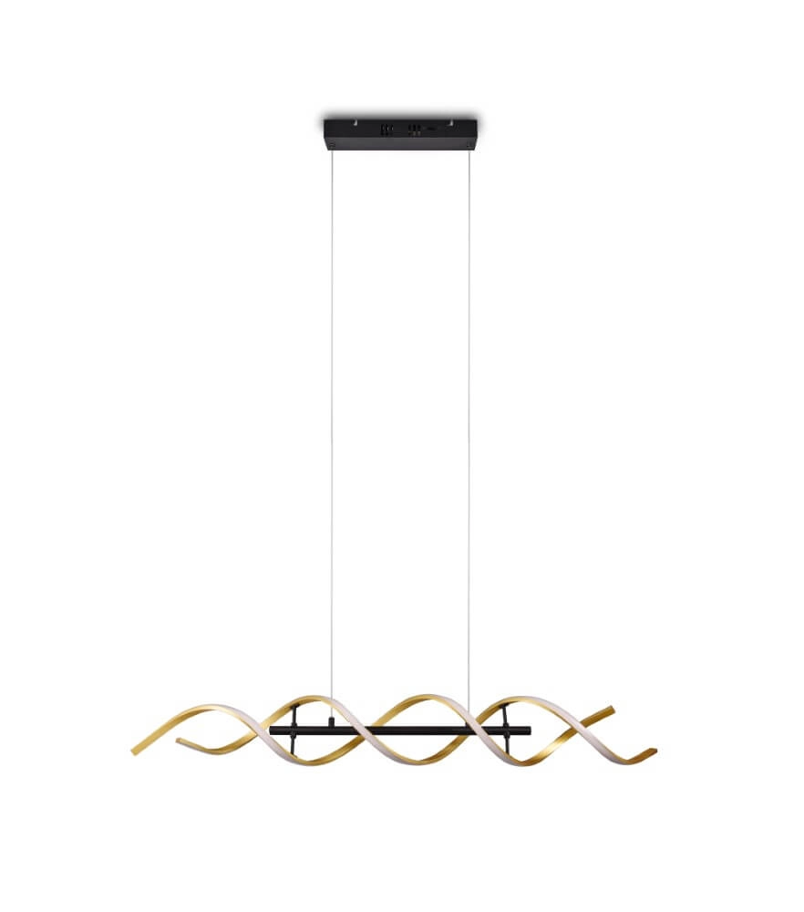 Design LED hanging lamp Sequence black with gold Trio 4017807540734