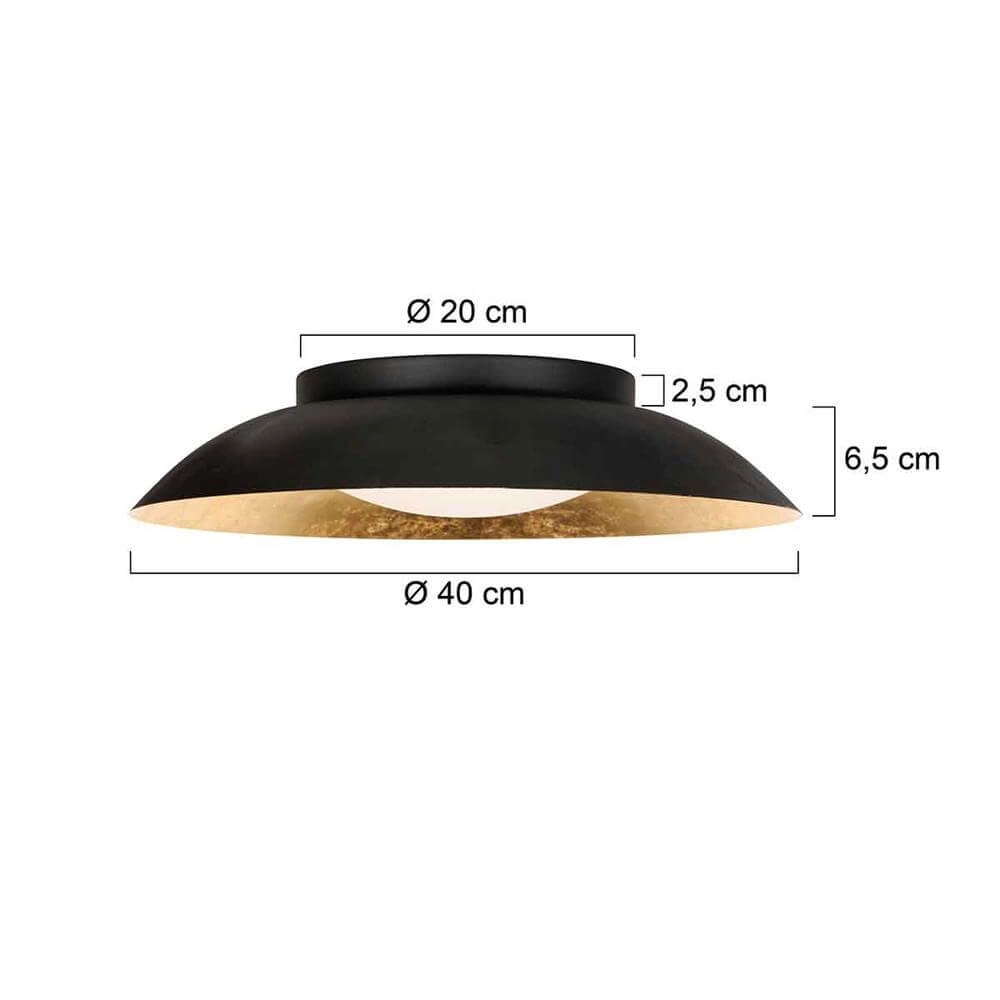 Ceiling lamp Walcie black with gold Steinhauer 8712746176520