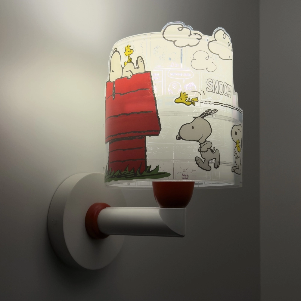 Wall lamp Snoopy white with red Dalber 8420406763095