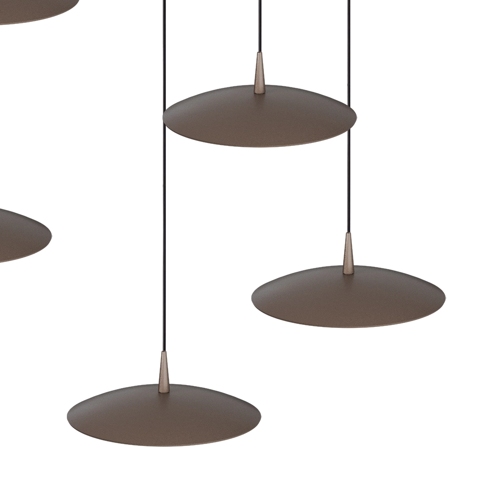 5-light pendant lamp Scala Ø 50cm cocoa brown Masterlight 8718121376356