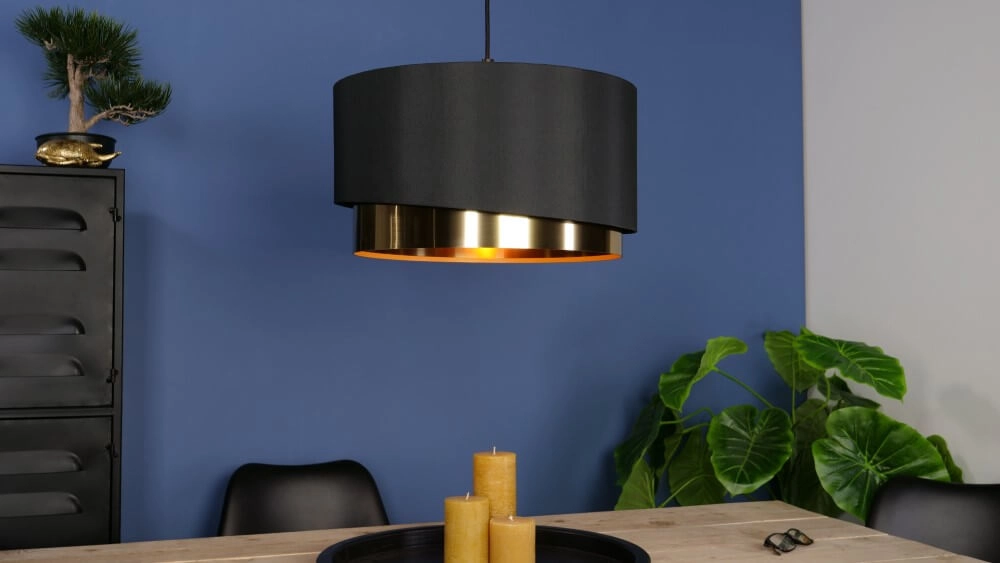 Hanging lamp black with gold Manderline Ø 45cm Stars of Light 9002759399252