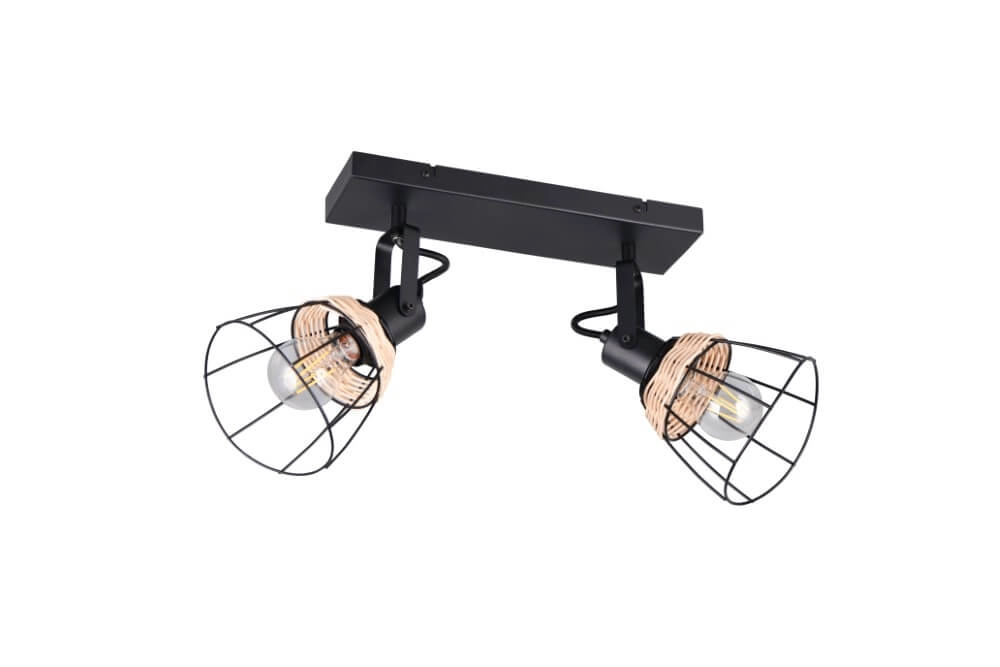 Black ceiling lamp Jerome Design 2-light Trio 4017807637700