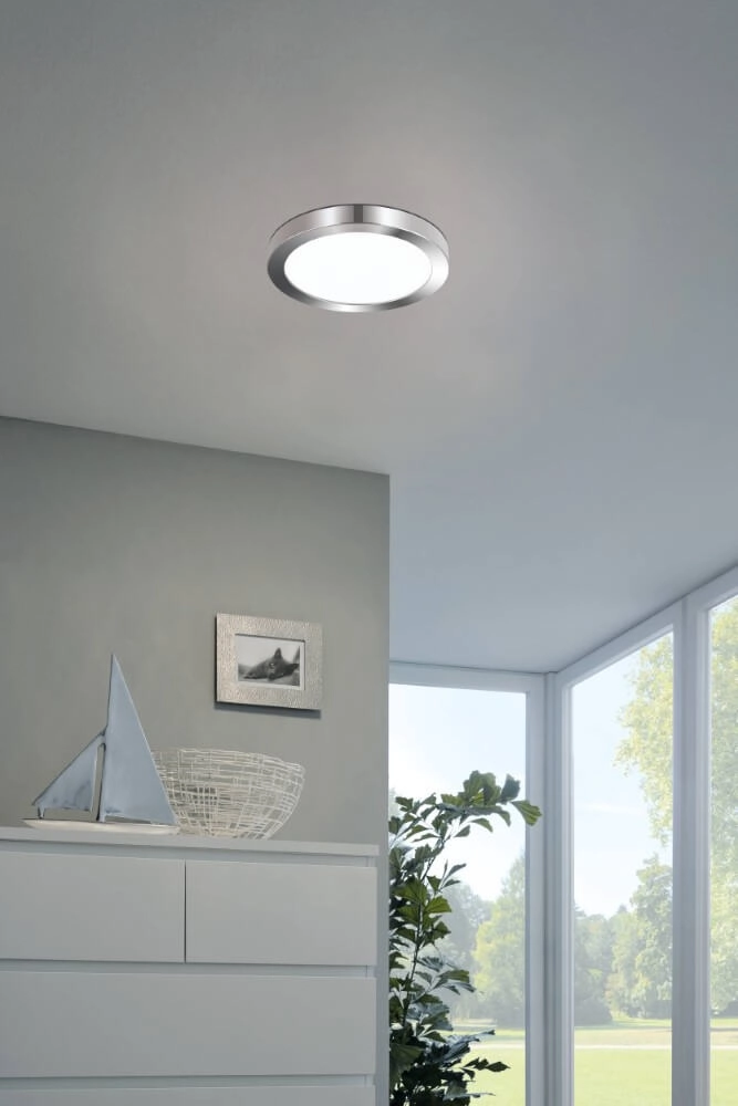 Stainless Steel Bathroom Ceiling Light Fueva 5 4000K Eglo 9002759308926