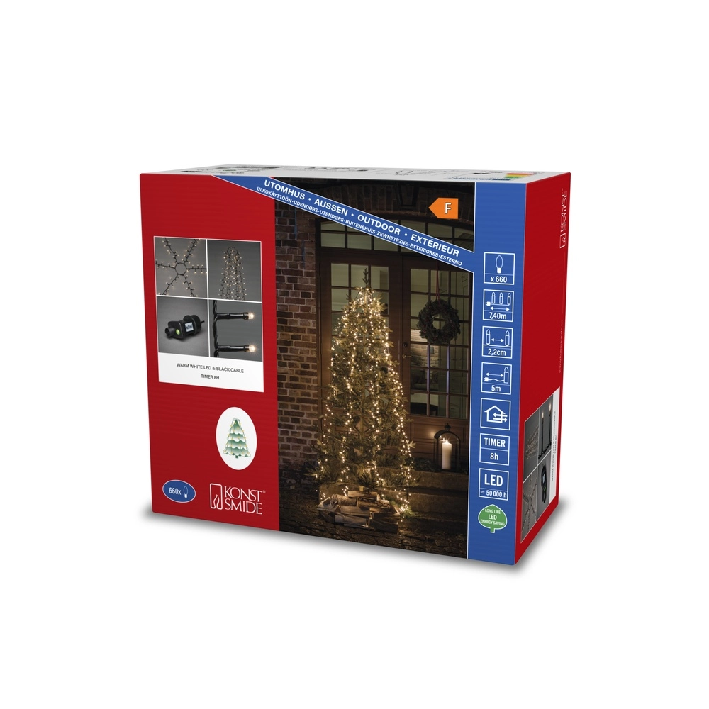 Lighting set 240cm - 6x 110 led - 2700K for Christmas tree KonstSmide 7318306650106