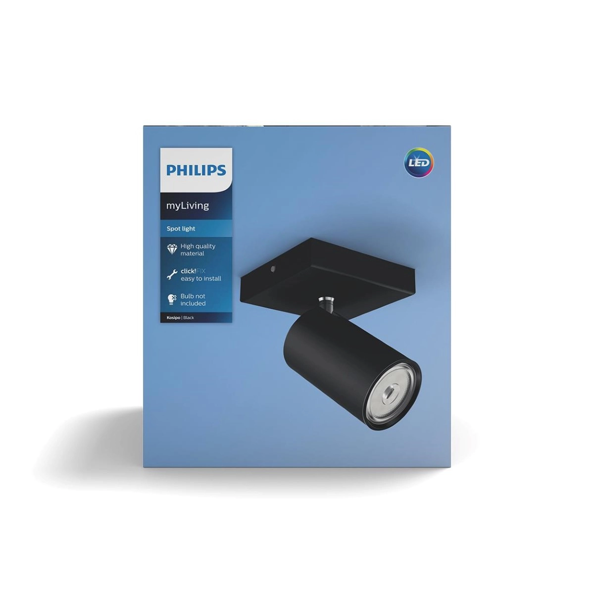 Spot lamp Kosipo black Philips 8718696164884
