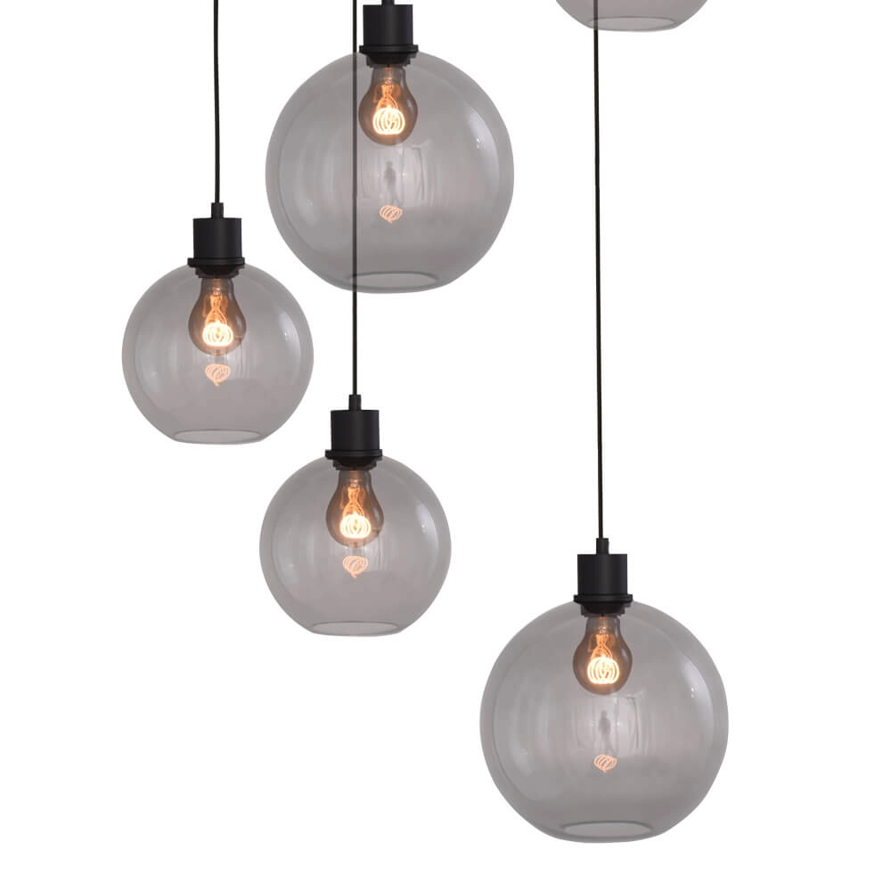Vide hanging lamp Lazise 5-light black Masterlight 8718121303567