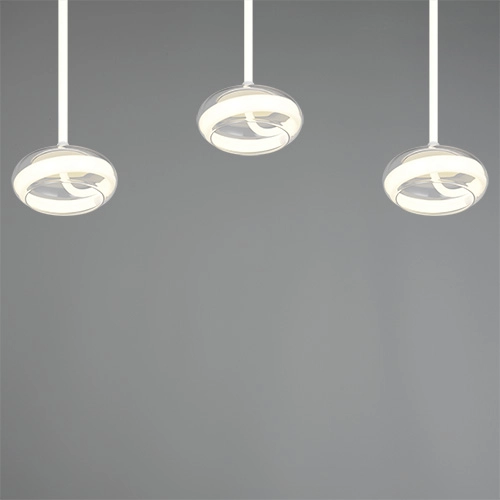 3-light design pendant lamp Tarsia white Trio 4017807683363