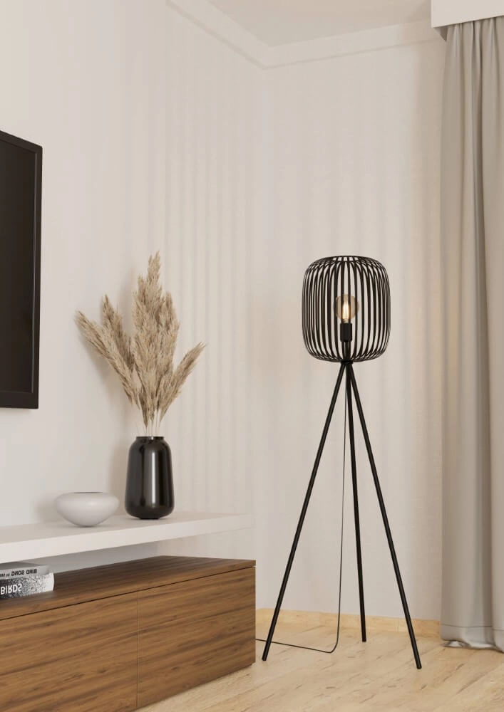 Black floor lamp Romazzina Ø 32.5cm Eglo 9008606244508