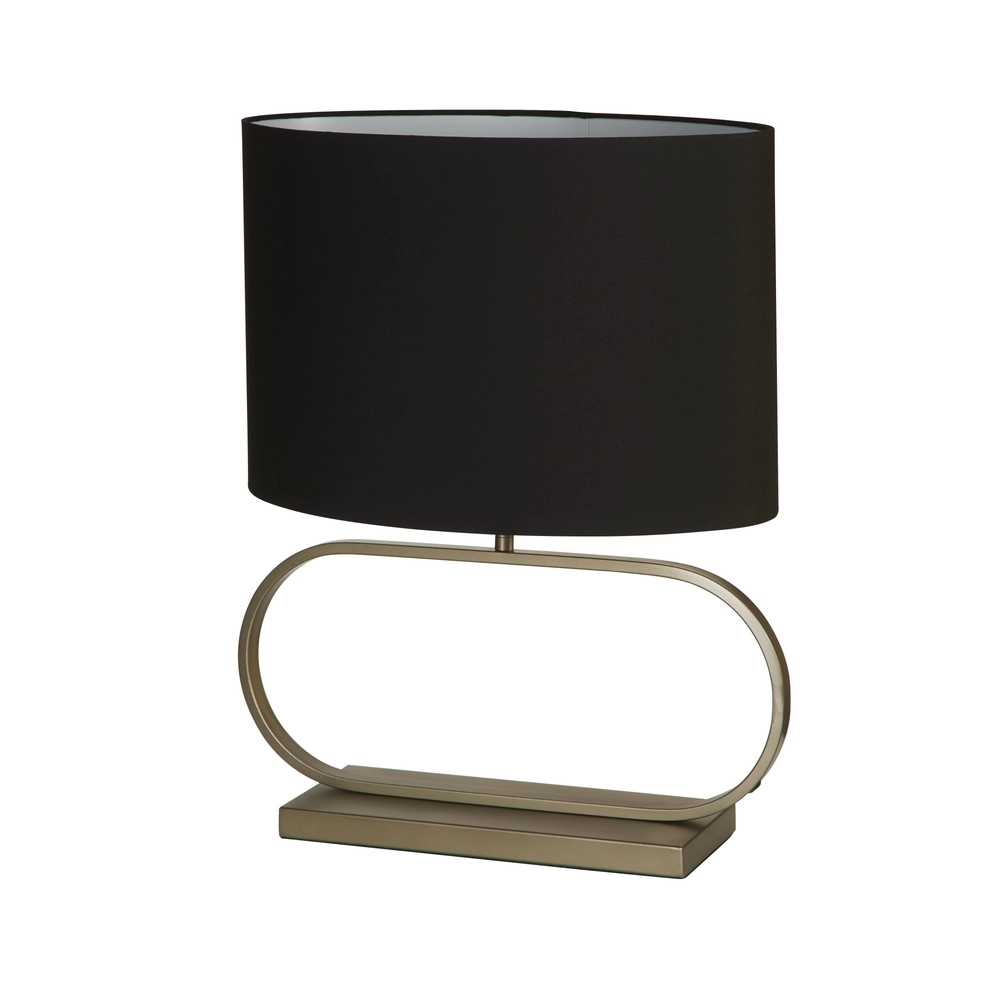 Table lamp Sleek bronze with black cap