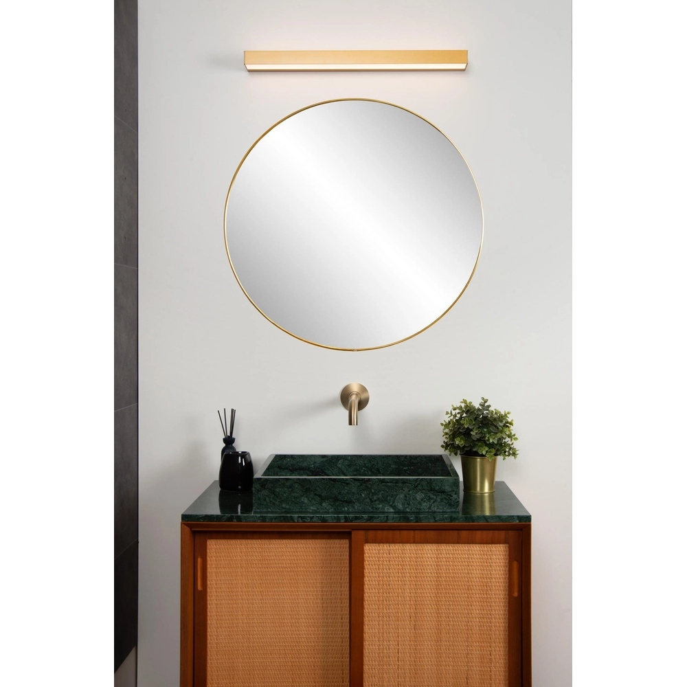 Bathroom wall lamp Alexa 60cm gold - IP44 - 8W Lucide 5411212040510