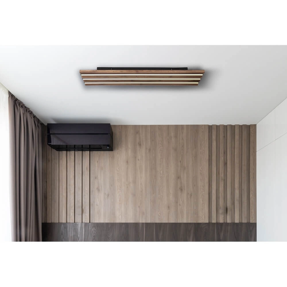 Ceiling lamp Hayden black with wood 80cm Globo 9007371519644