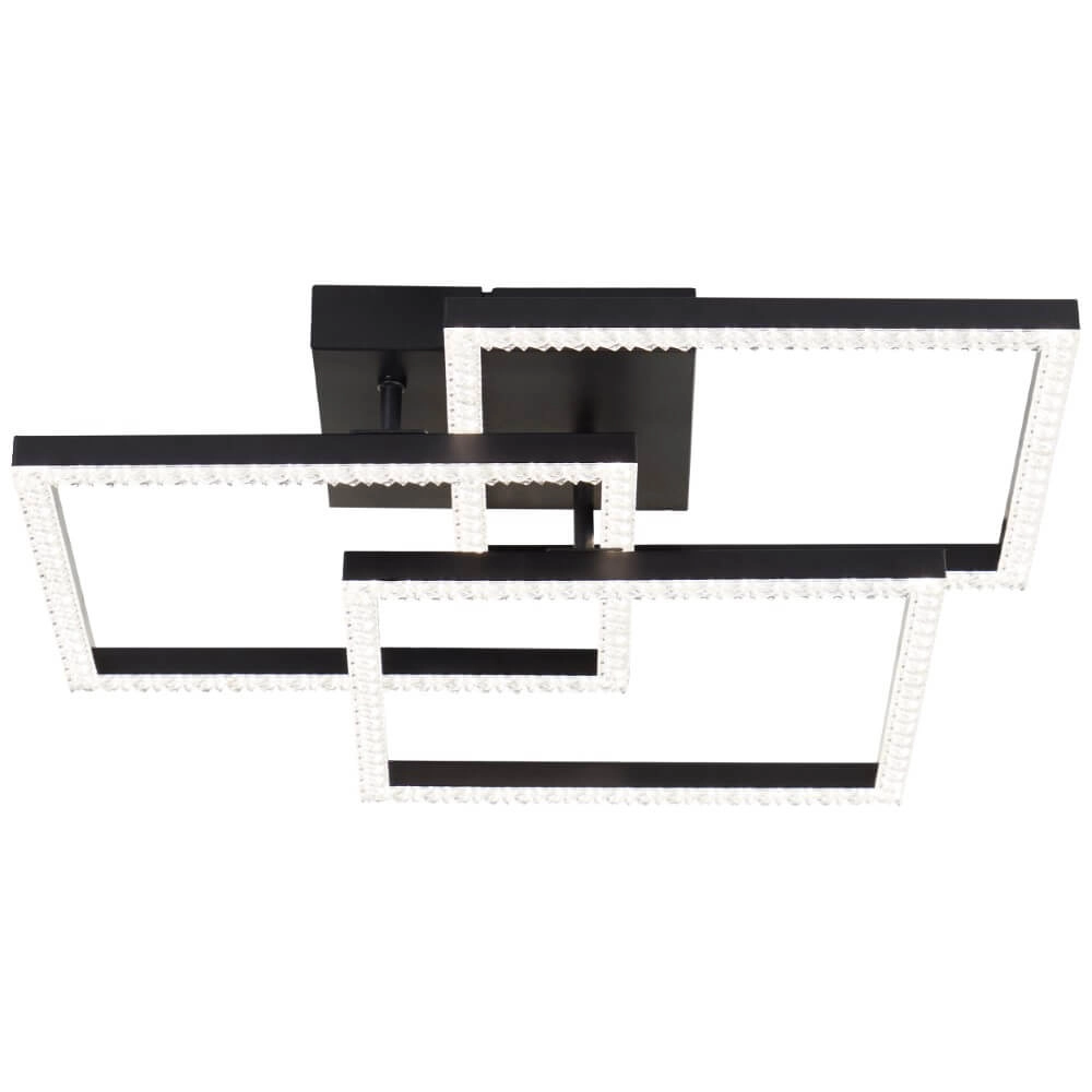 Black ceiling lamp Ranni 3900lm