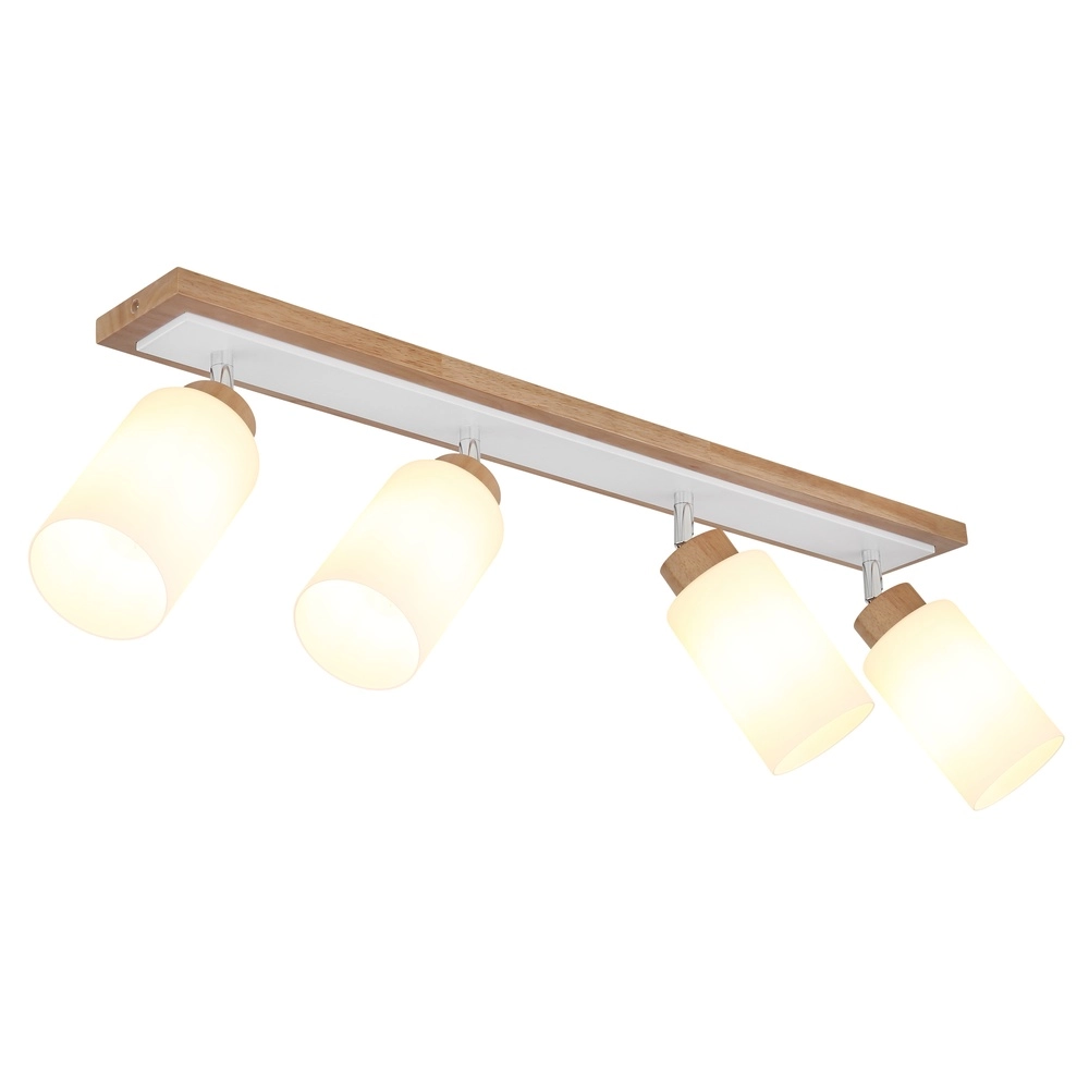 Ceiling lamp Rowena 4-light wood
