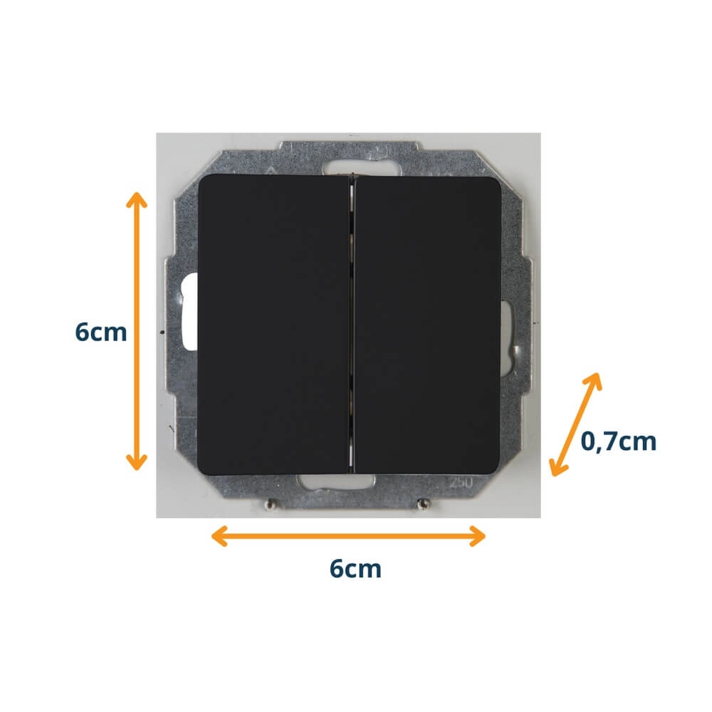 Two-way switch Paris black Lyora 4008224656894