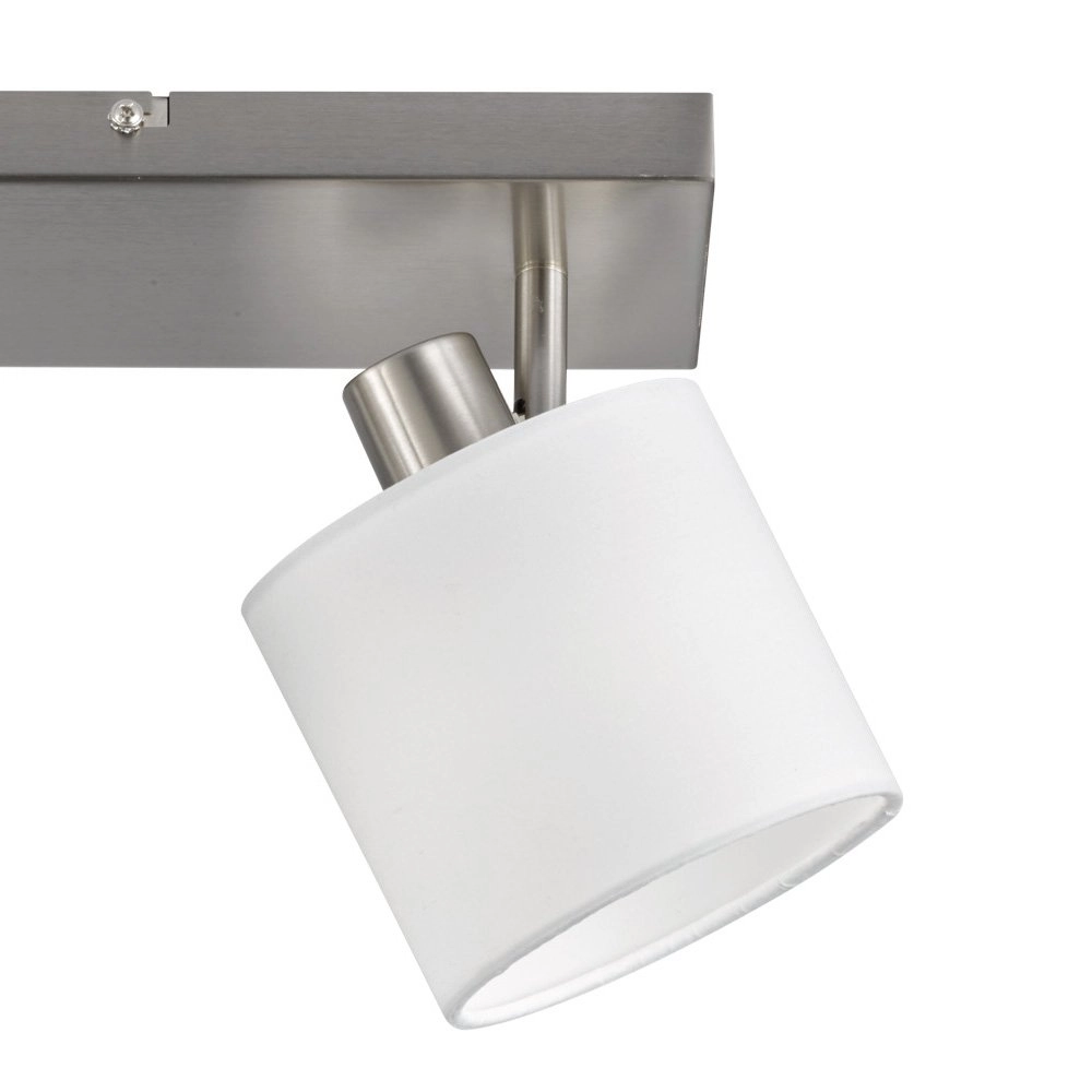 Ceiling spot Tommy 2-light stainless steel with white Trio 4017807388930