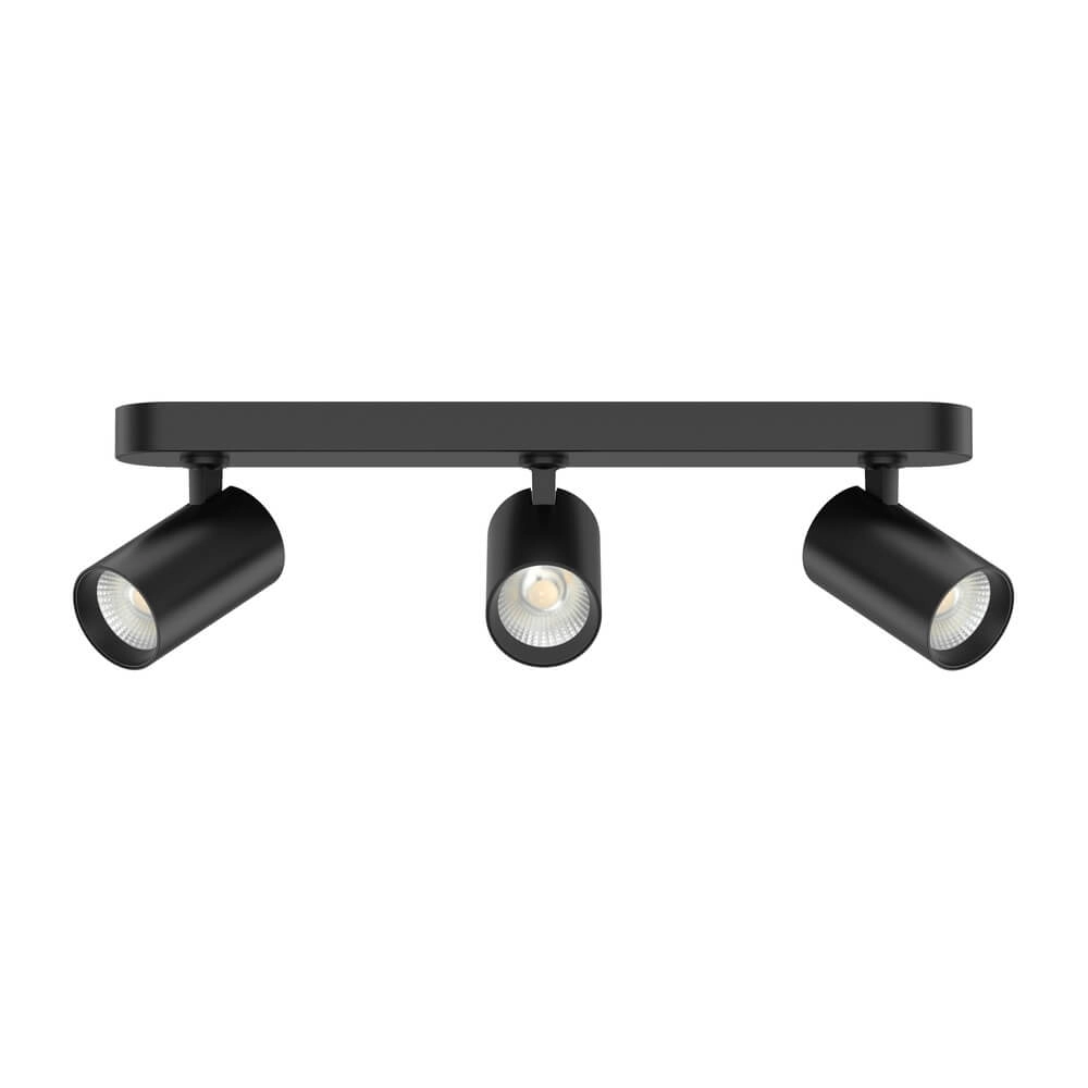 Led surface-mounted spot Tevo trio - black - 2700K