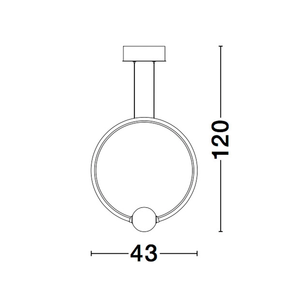 Pendant lamp Celia black with white round Lyora 5212017429377