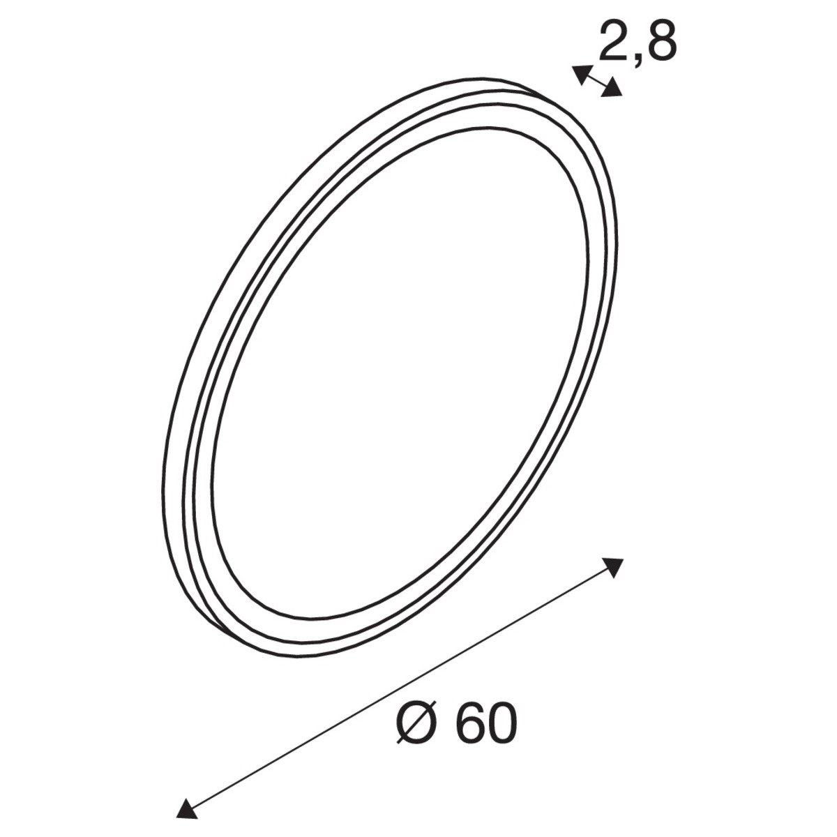 LED mirror lamp Trukko Chrome - Ø 60cm SLV 4024163248815
