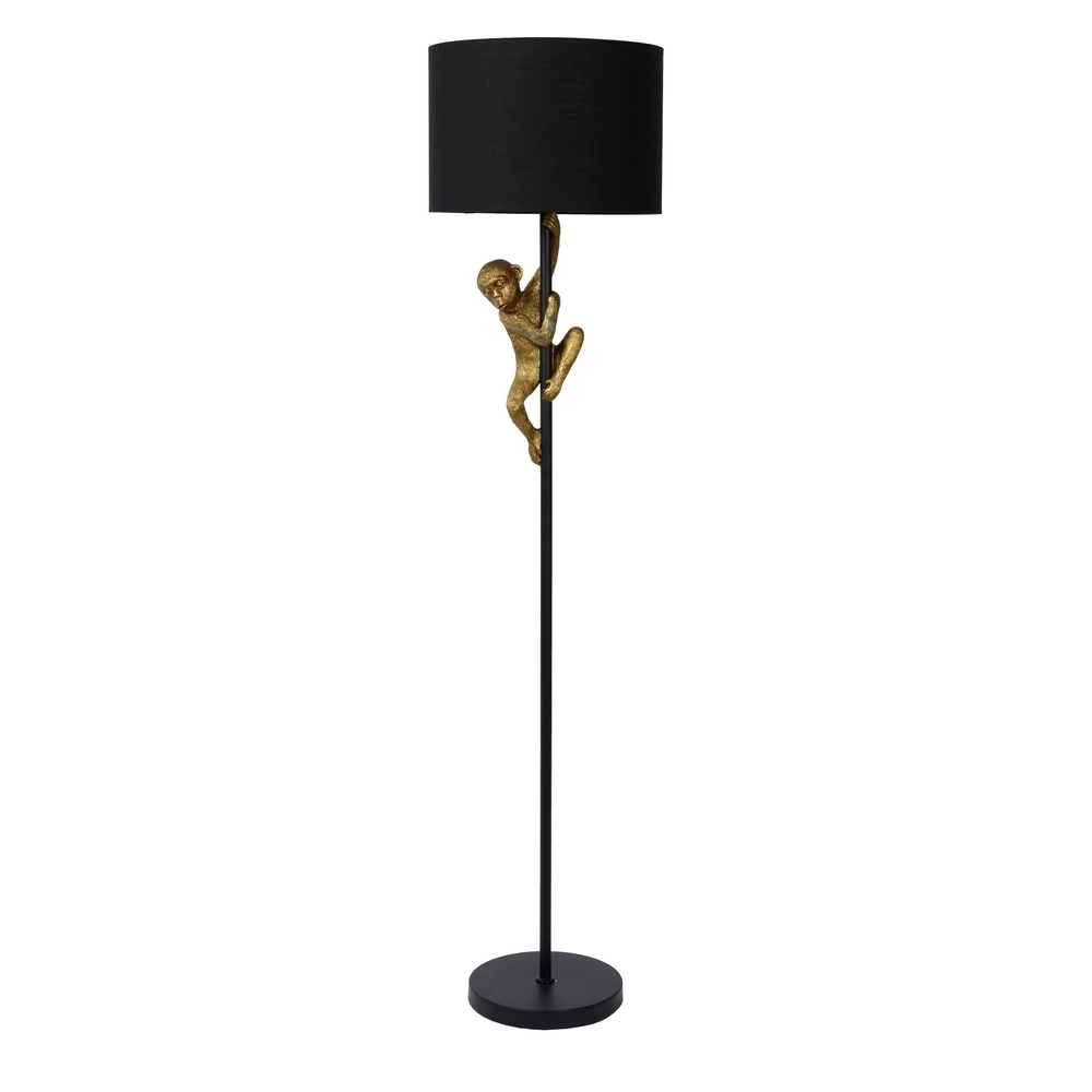 Floor lamp Extravaganza Chimp monkey black with gold