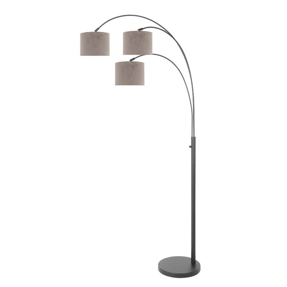 Floor lamp Sparkled Light black with taupe caps Steinhauer 8712746173574