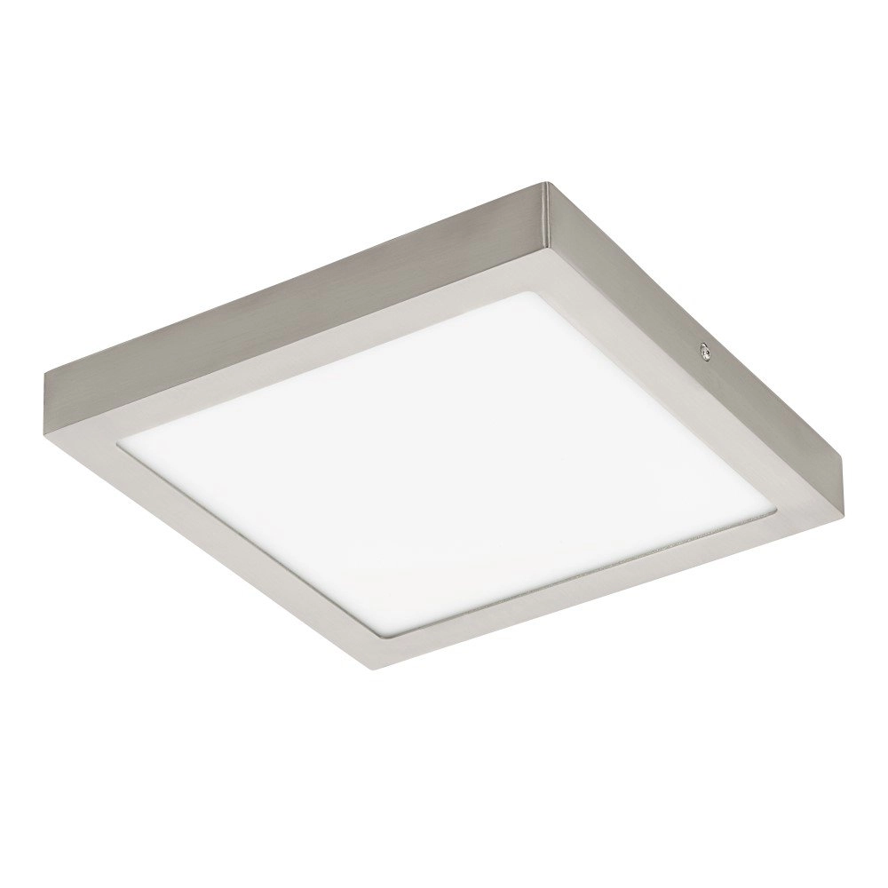 LED flush ceiling light Fueva-C Square 30cm nickel matt
