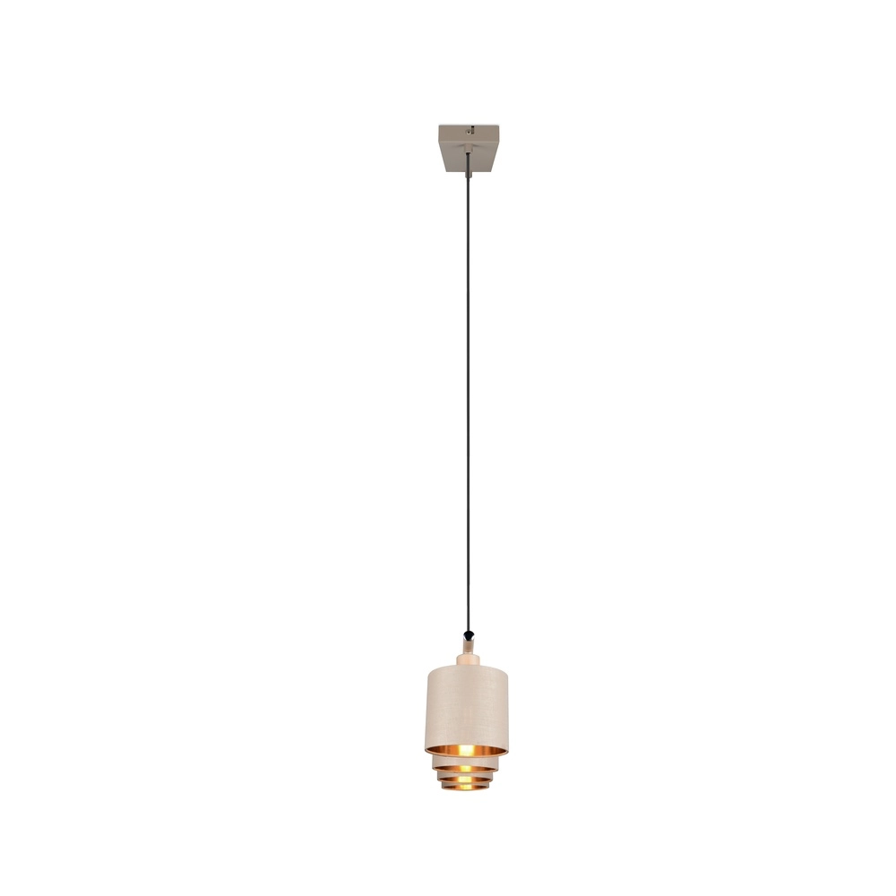 4-light pendant lamp Tommy sand brown