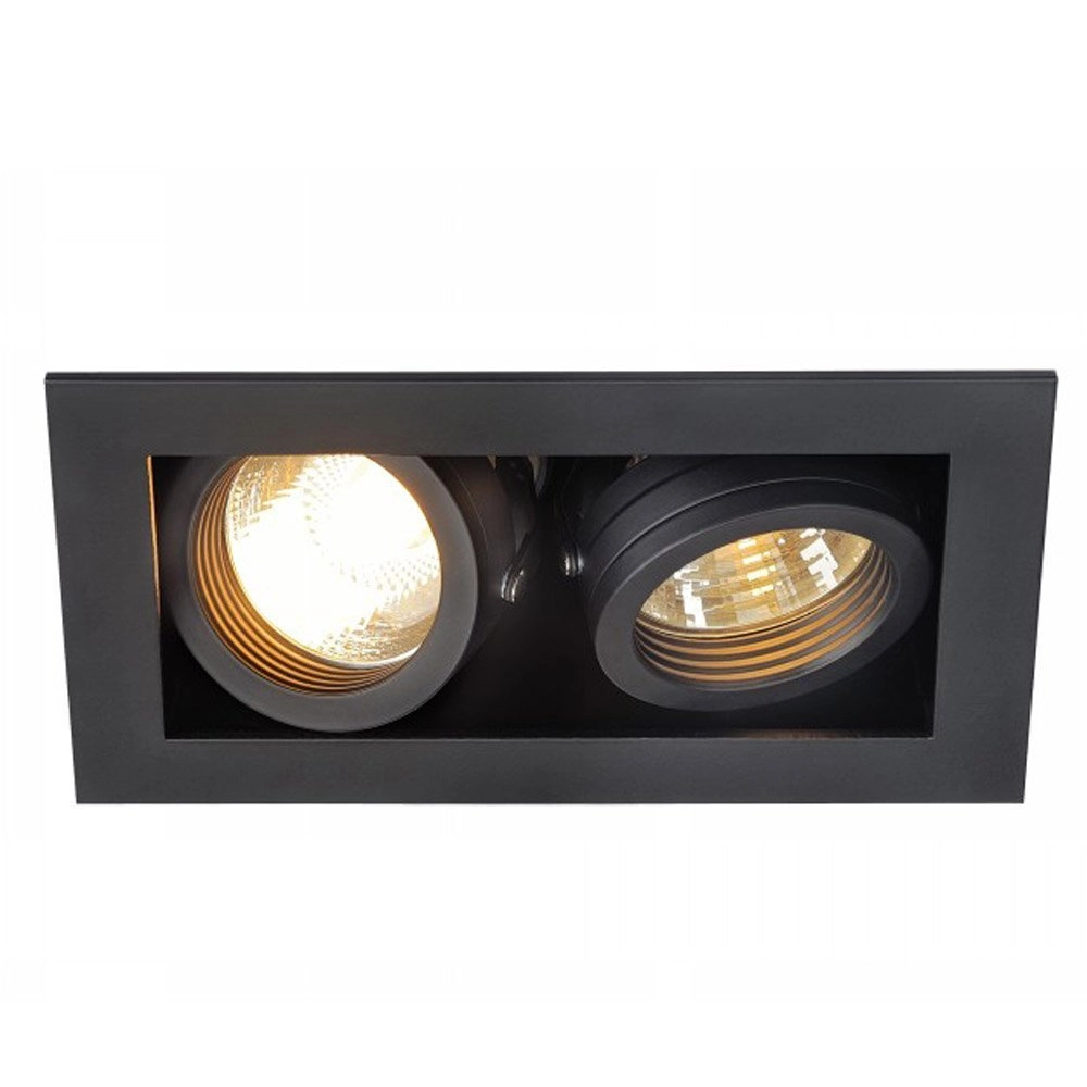 Recessed spotlight Kadux 2 GU10 9cm black