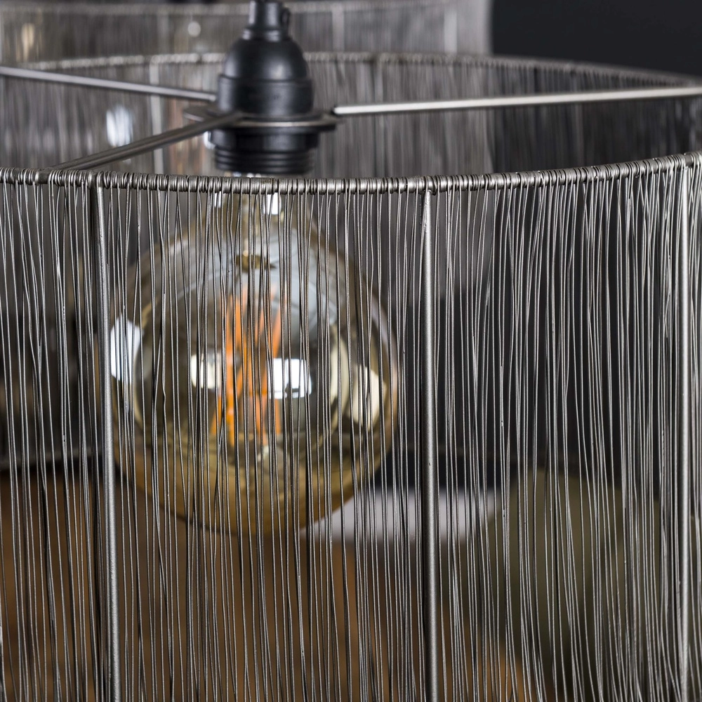 Metal Wire Pendant Lamp Stringshade Ø 41cm - 2-lights Lyora 8716803511477