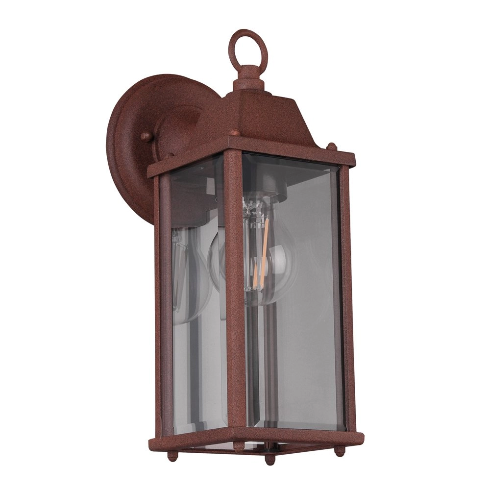 Veranda lighting Olona 29.5cm rust brown