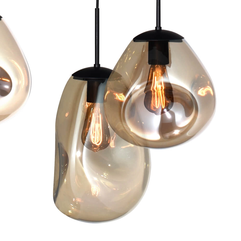 Hanging lamp Lava 6x gold glass Masterlight 8718121286198