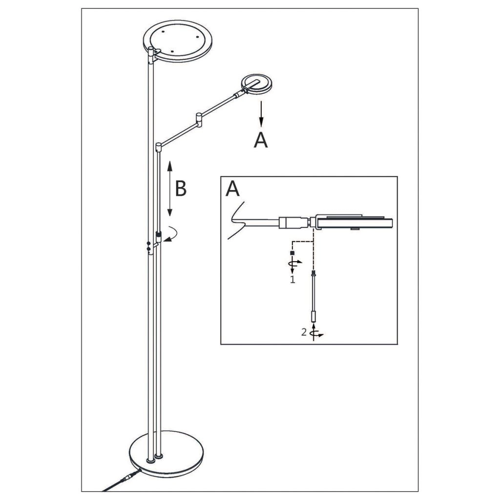 Modern reading lamp Turound Black Steinhauer 8712746132106