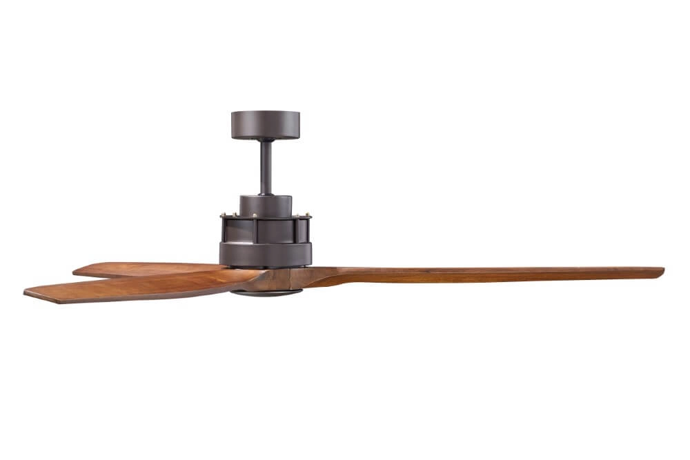 Wooden ceiling fan with bronze Airfusion Akmani Ø 152cm Beacon 9333509224280