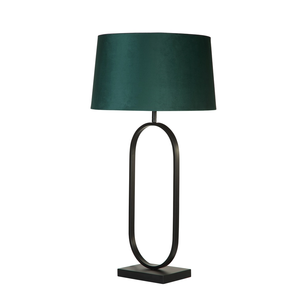 Table lamp Modish Black with emerald hood