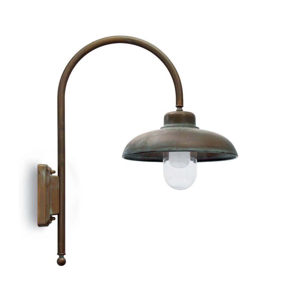 Country wall lamp Samoa aged brass