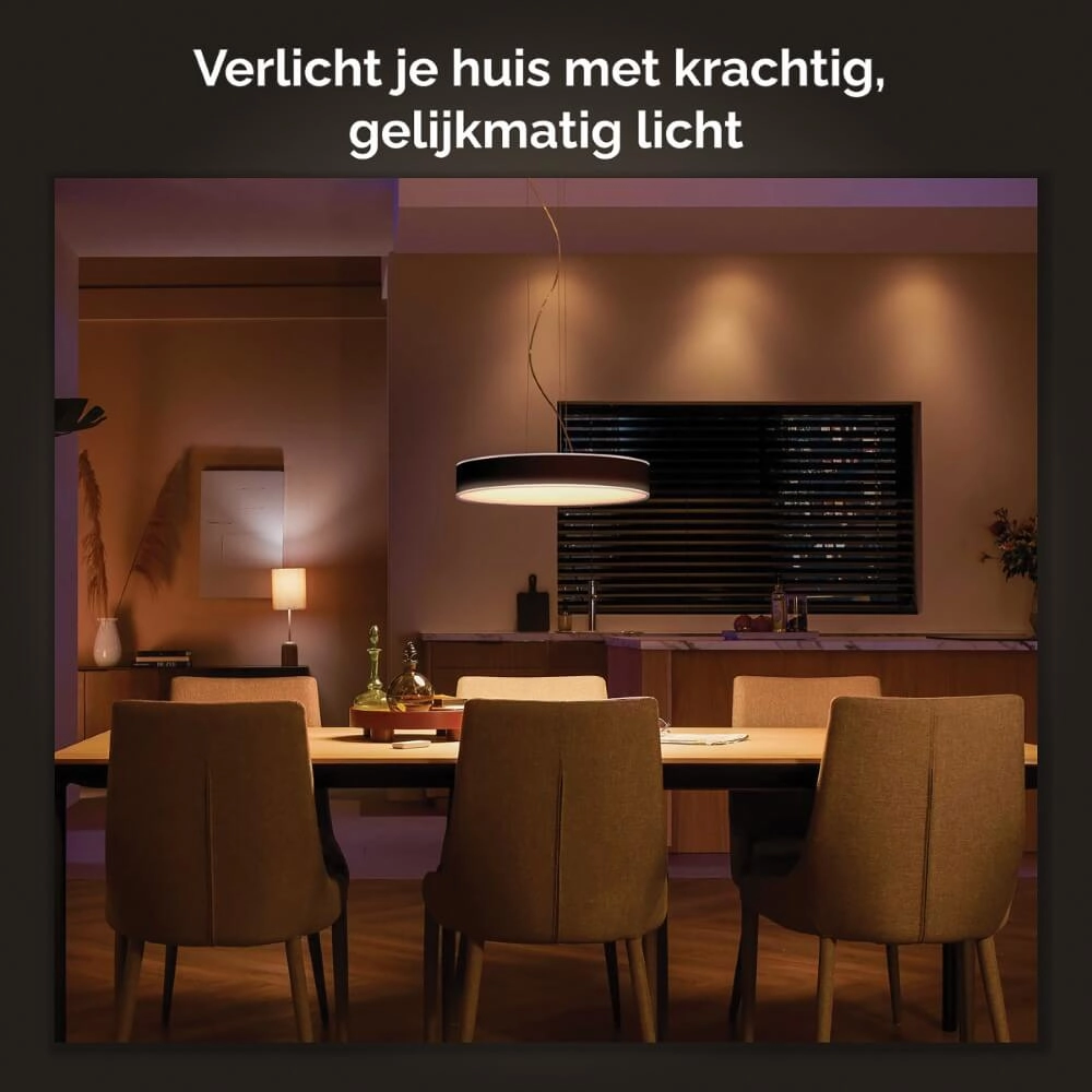 Hanging lamp Hue Enrave - White Ambiance Ø 42.5cm black Philips 8718696176580