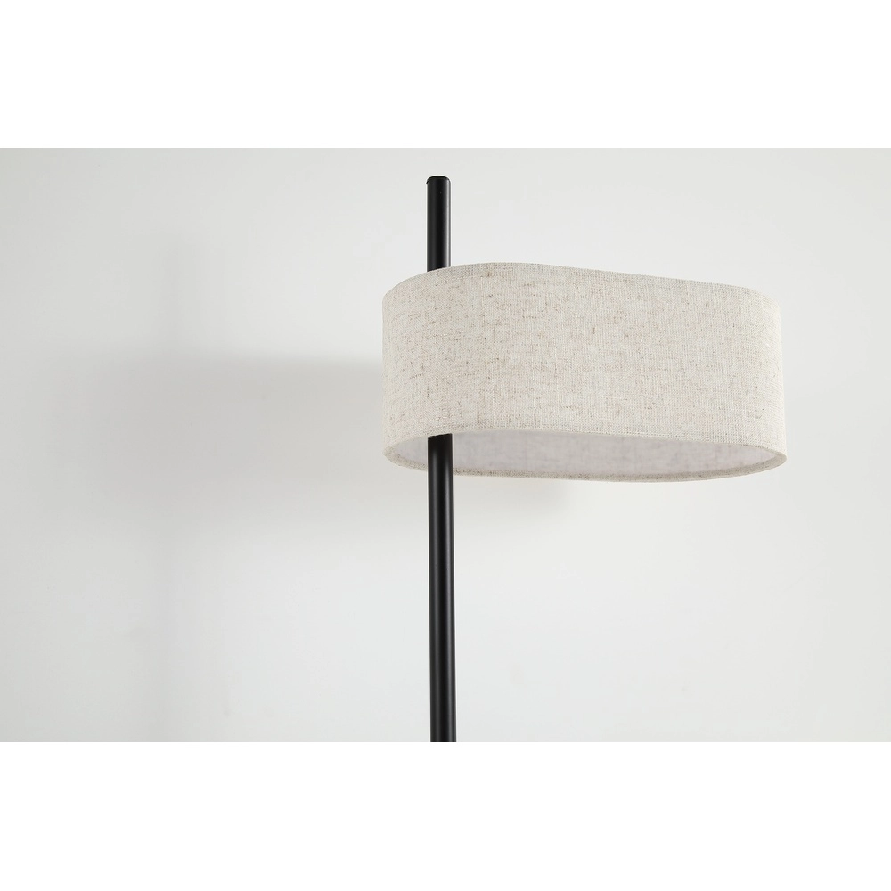Table lamp Hessian black with linen shade Searchlight 5053423296715