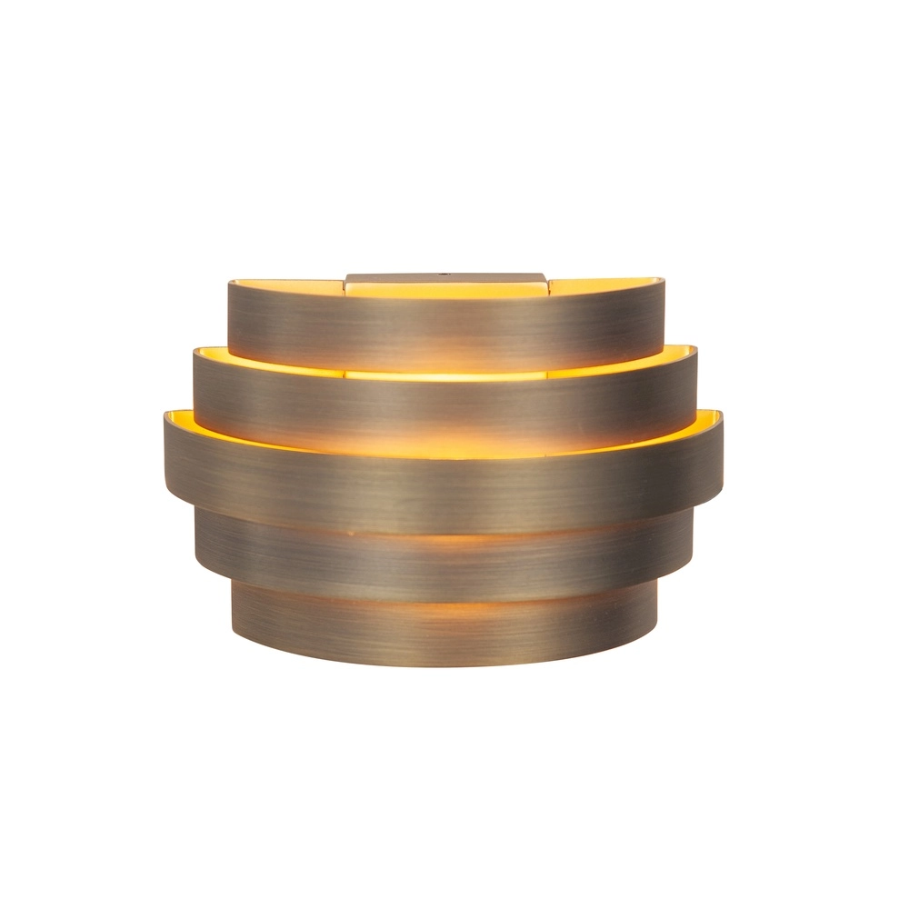 Design wall lamp Scudo Copper bronze with gold 20cm