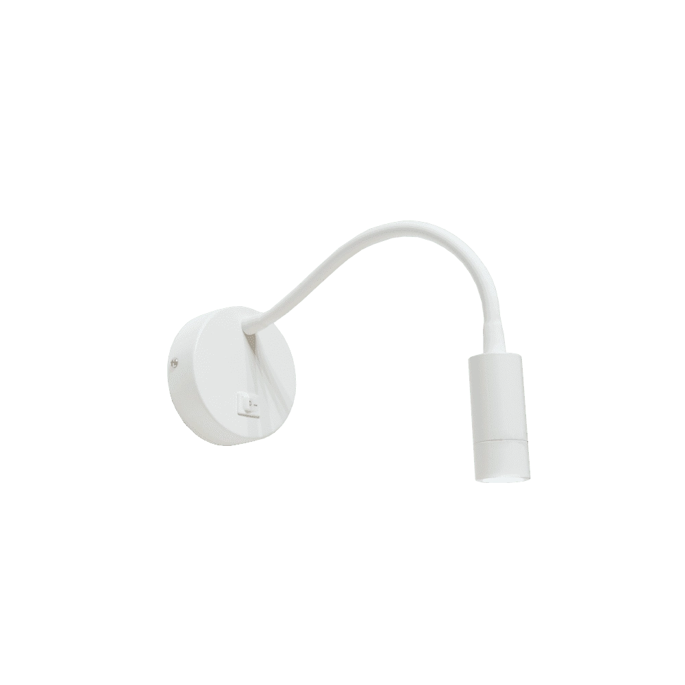 White wall lamp Flexi-C flexibly adjustable