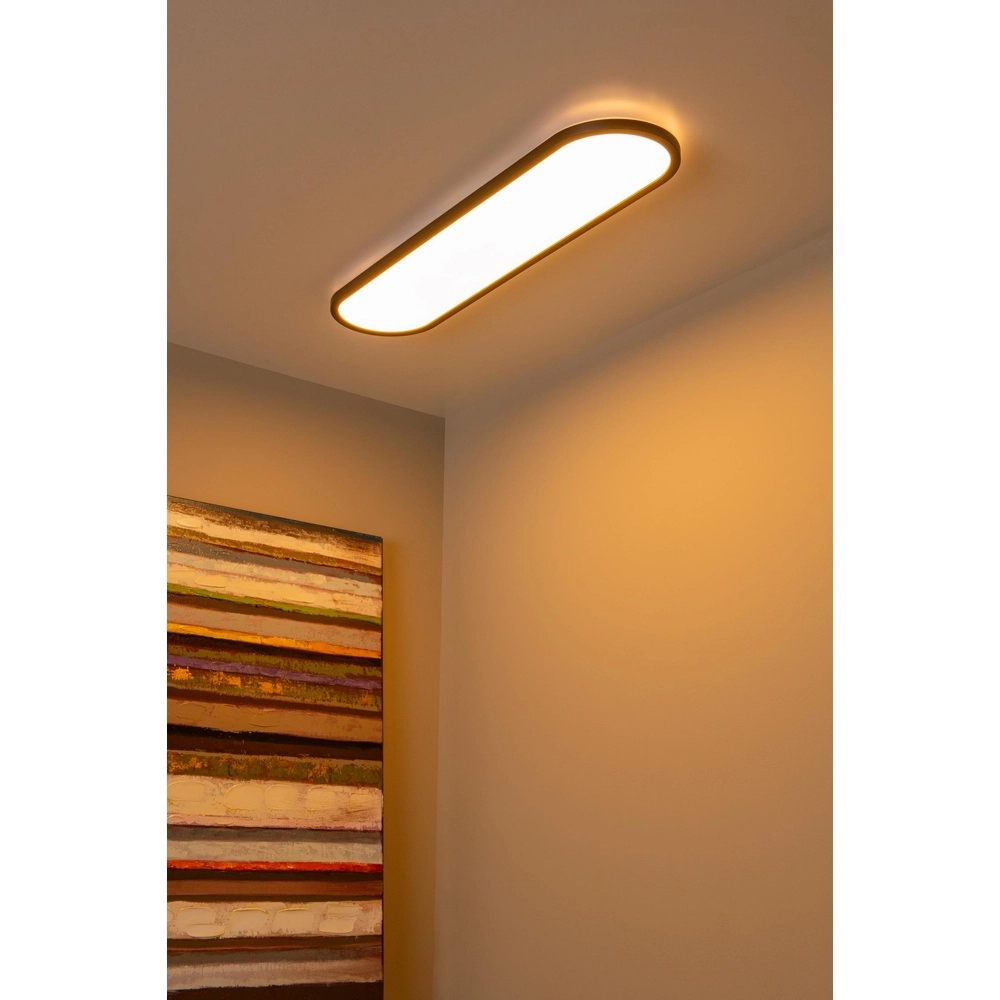 Oval ceiling light Elly black 36W Lucide 5411212071828