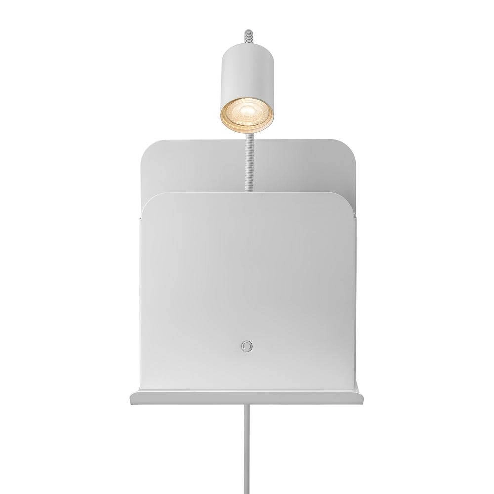 White wall lamp Roomi with USB connection Nordlux 5704924005657