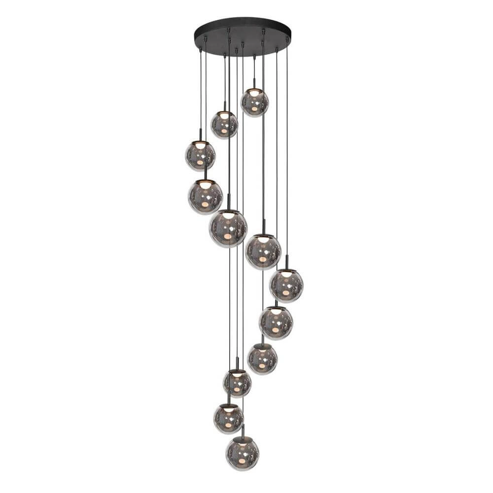 Vide pendant lamp Bollique Black 12-lights Steinhauer 8712746177930