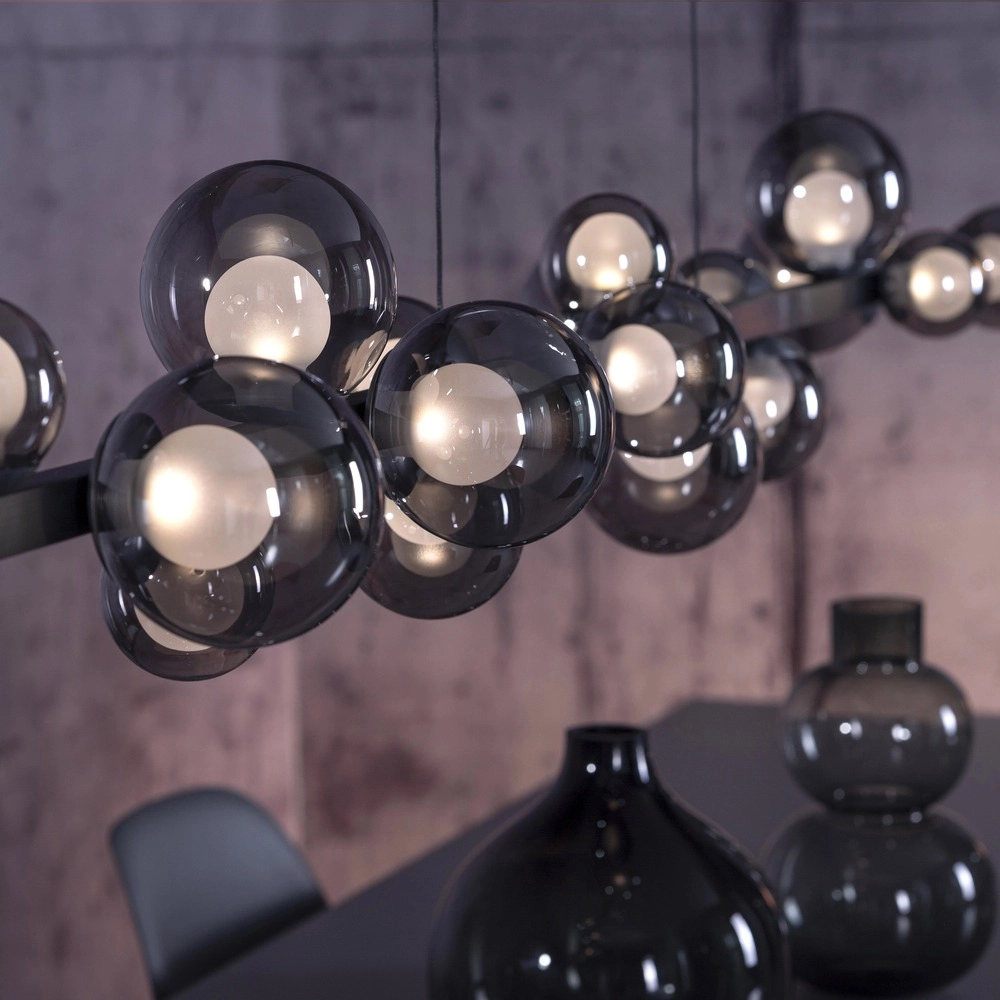 Dining table pendant lamp Pure E-Popup 18L - with smoke glass Paul Neuhaus 4012248396452