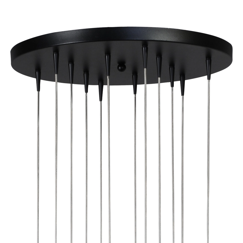 Black loft hanging lamp Flute 12-light design cylinders Masterlight 8718121211091