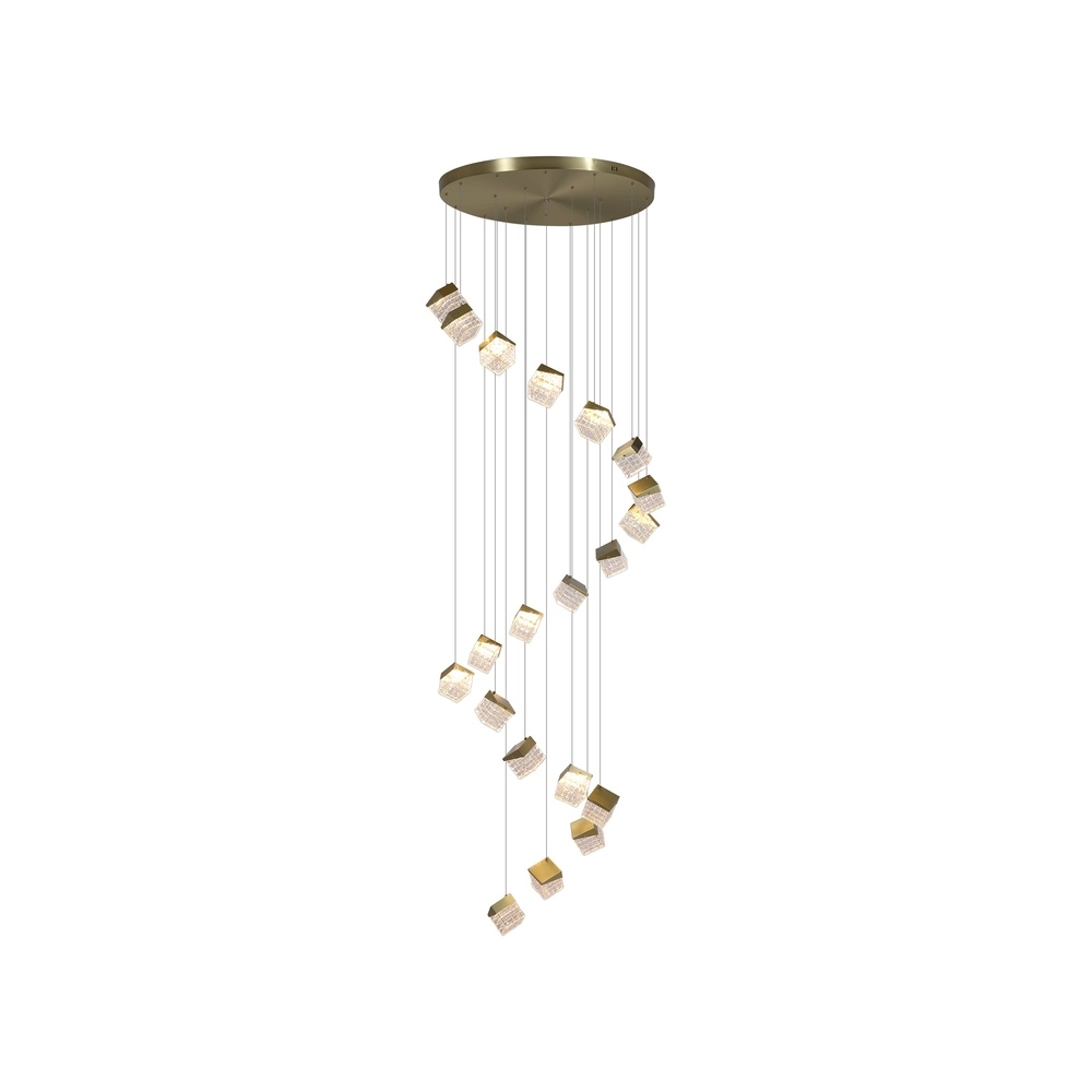 Design vide lamp Cuboid 20-light gold
