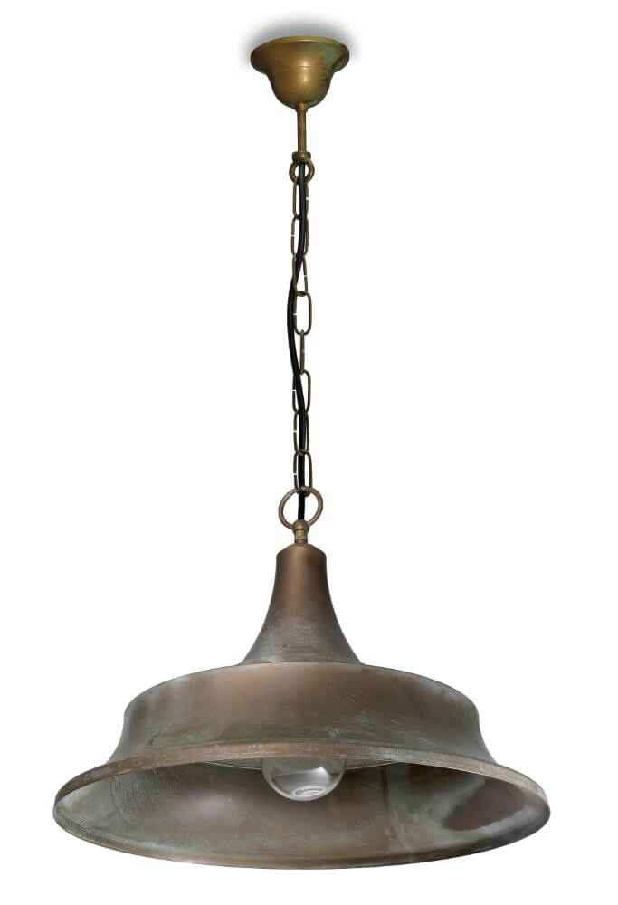 Country Pendant Lamp Atelier L - aged brass