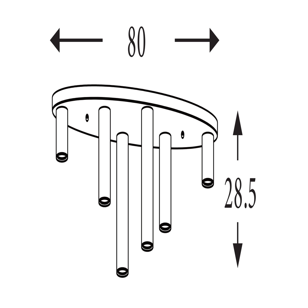 Ceiling lamp Tubes oval Searchlight 5053423301679