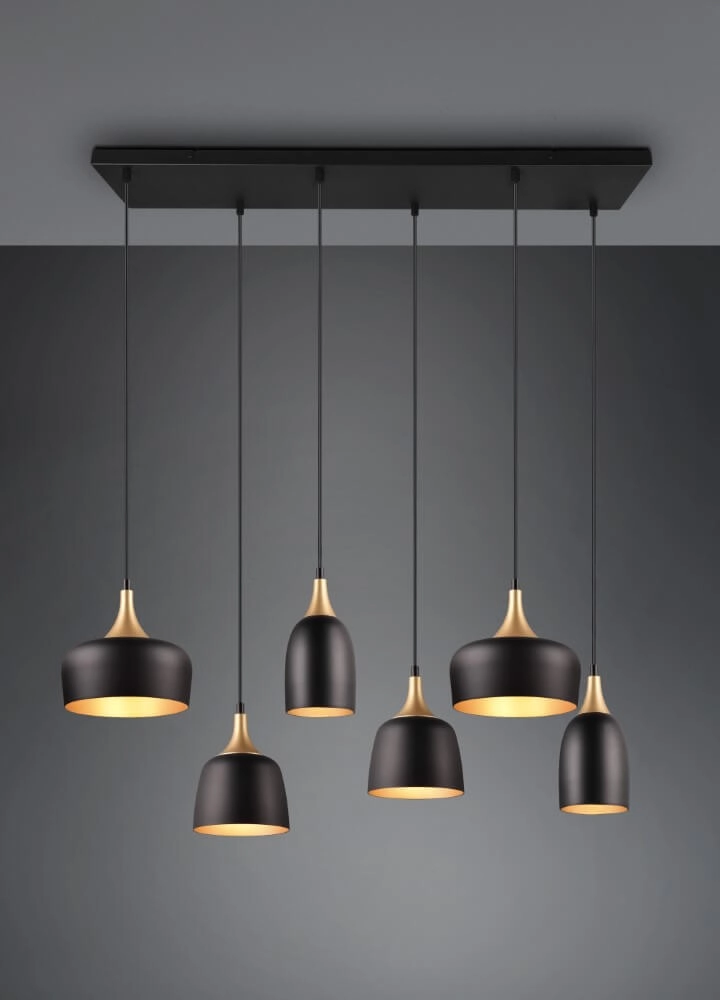 Design hanging lamp Chiraz black 6-light Trio 4017807566864
