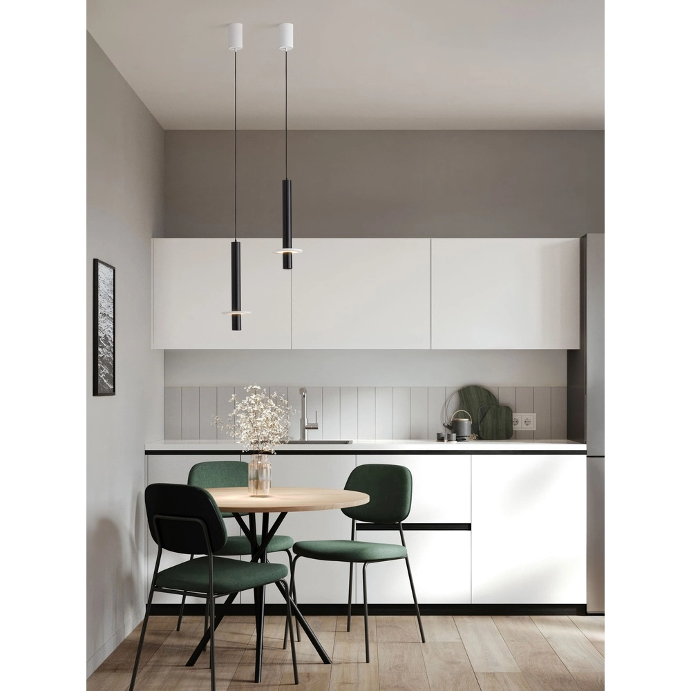 Design pendant lamp Noemi black with white Ø 11cm