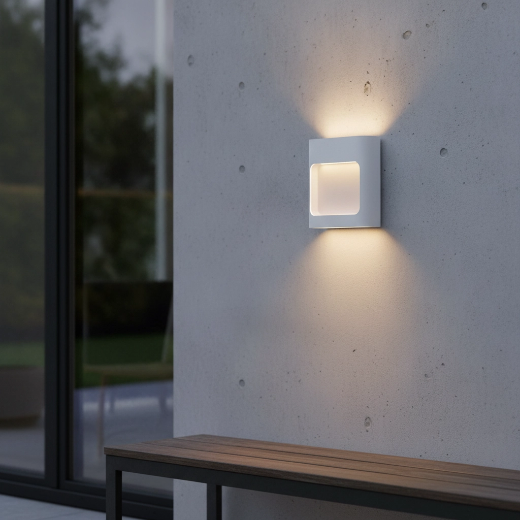 White wall lamp Tall up and down